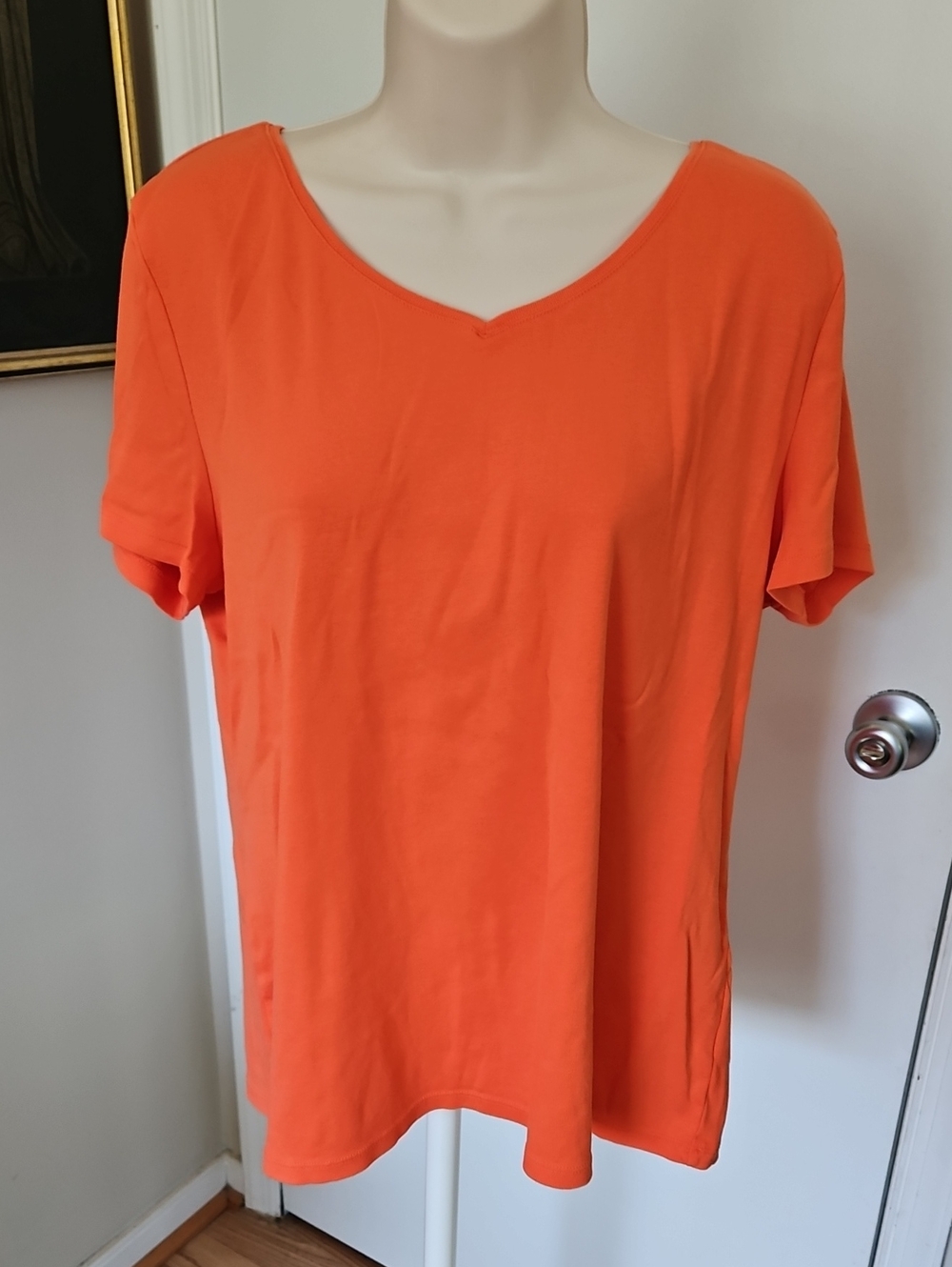 Talbots Orange Cotton Top Size XL
